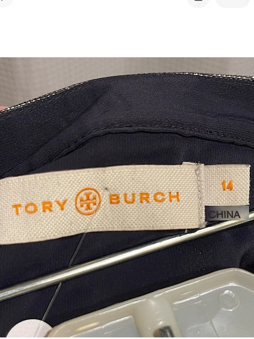 Tory Burch Audra Metallic Knife Pleat Silk Blend Skirt Gold Bronze Size 14